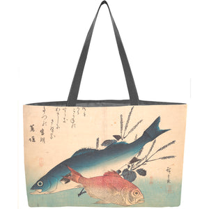 Suzuki and Kinmedai Fish from the series Uozukushi (Every Variety of Fish) Weekender Tote - ImageExchange