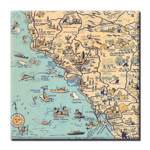 Golden State (San Diego) Square Magnet - ImageExchange