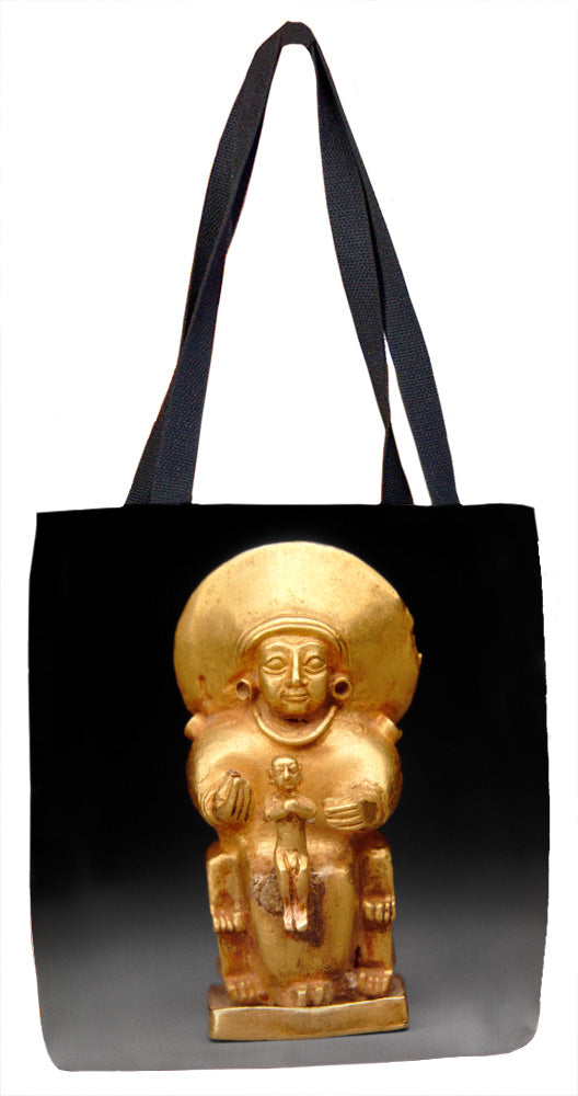 Seated goddess with a child Tote Bag - ImageExchange