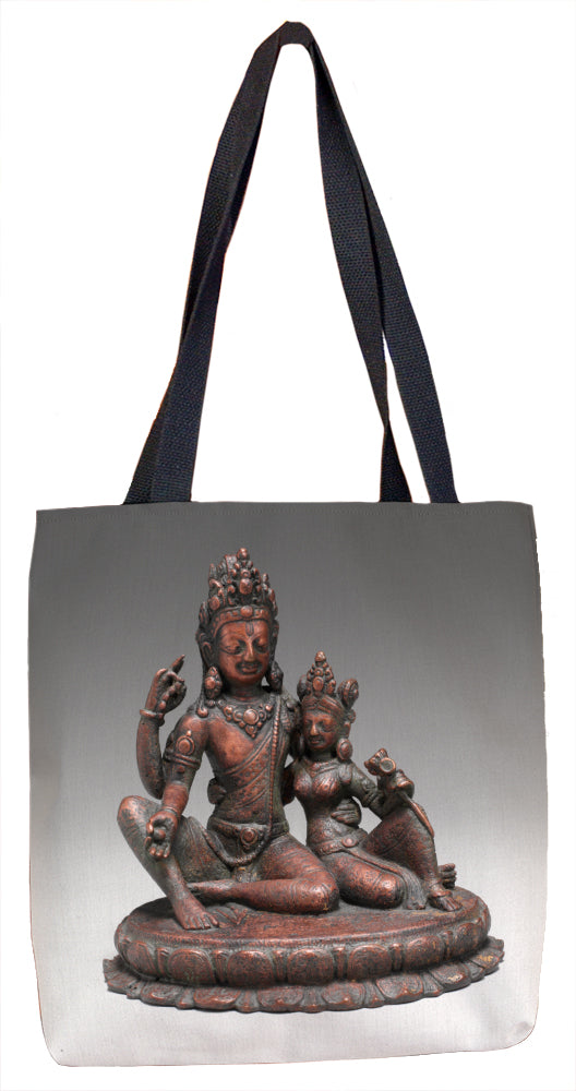 Shiva Seated with Uma (Umamaheshvara) Tote Bag - ImageExchange