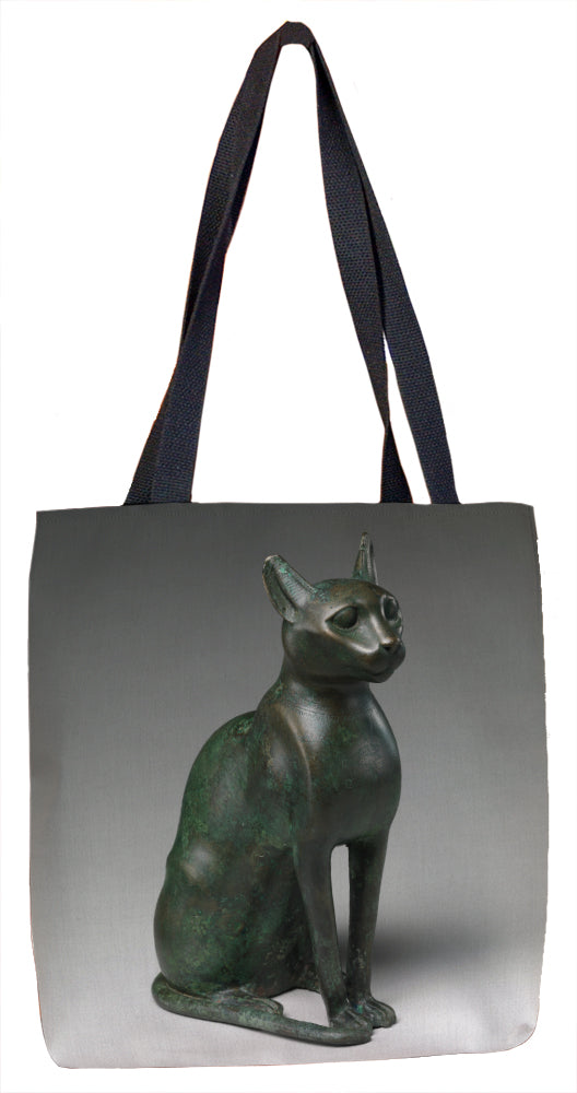 Cat Statuette intended to contain a mummified cat Tote Bag - ImageExchange