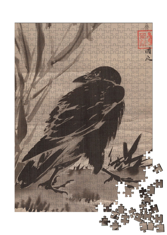 Crow and Reeds by a Stream Puzzle - ImageExchange