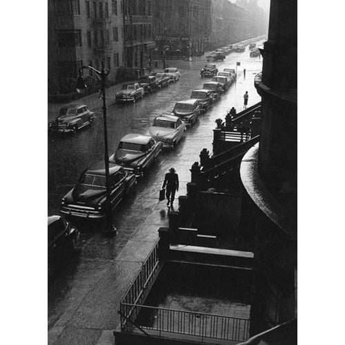 Man in Rain, New York City, 1952 Photograph - ImageExchange