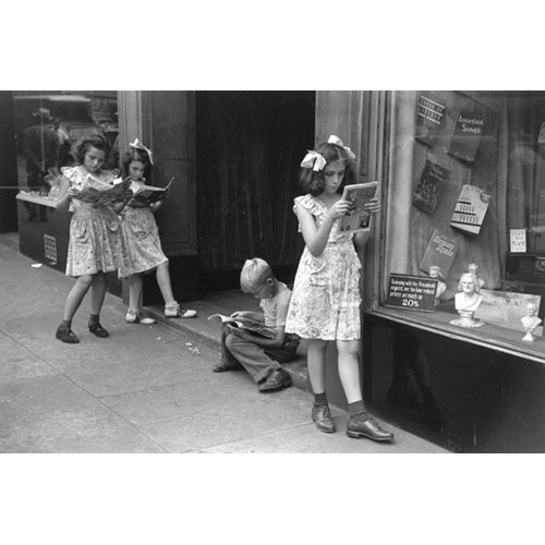 Comic Book Readers, New York City, 1947 Photograph - ImageExchange